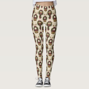 Legging Motivos Clássicos de Anjo de Natal Férias Vitorian
