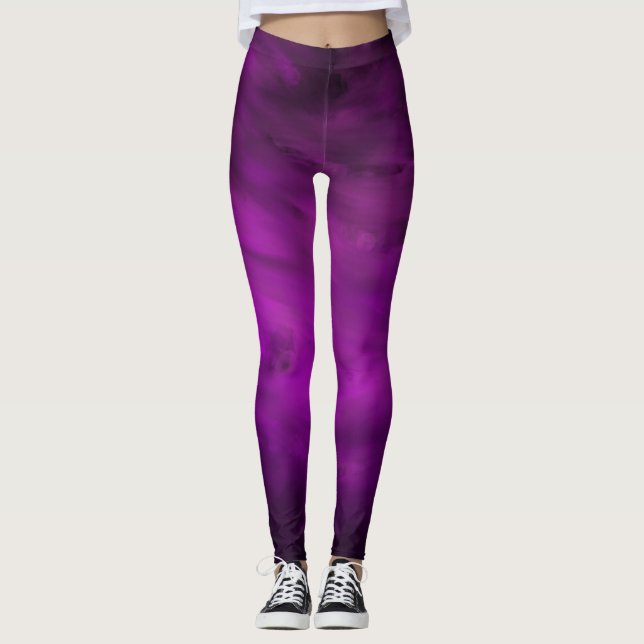 Legging Movimento da lavanda - caneleiras (Frente)