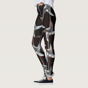Legging Movimento iridescente prateado