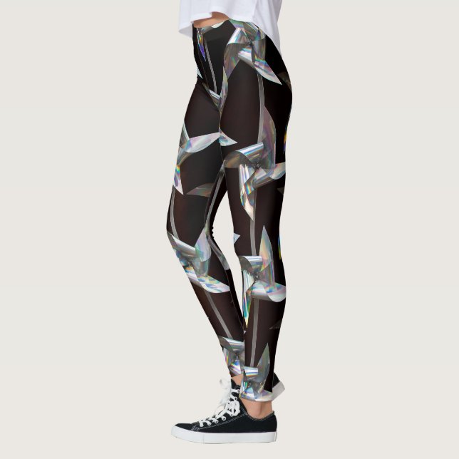 Legging Movimento iridescente prateado (Esquerda)
