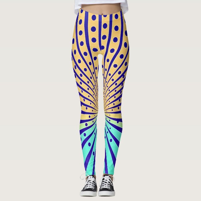 Legging Movimento Radiante Pontilhado (Frente)