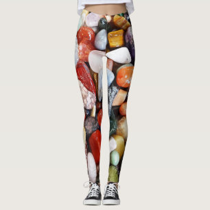 Legging muitas pedras lindamente coloridas