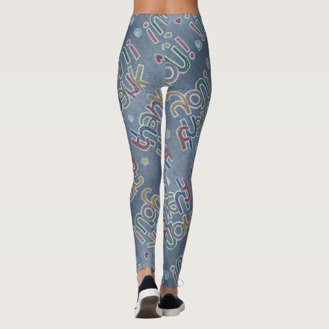 Legging Muito obrigado Jeans de script (Verso)