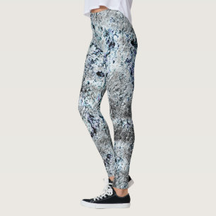 Legging Muito rústico fungo prateado sujo de