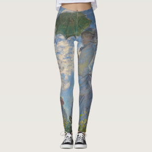 Legging Mulher com Parasol   Paisagem Francesa