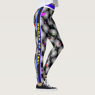 Legging Mulher de Aço/Aço apaixonado (editável) Steelpa