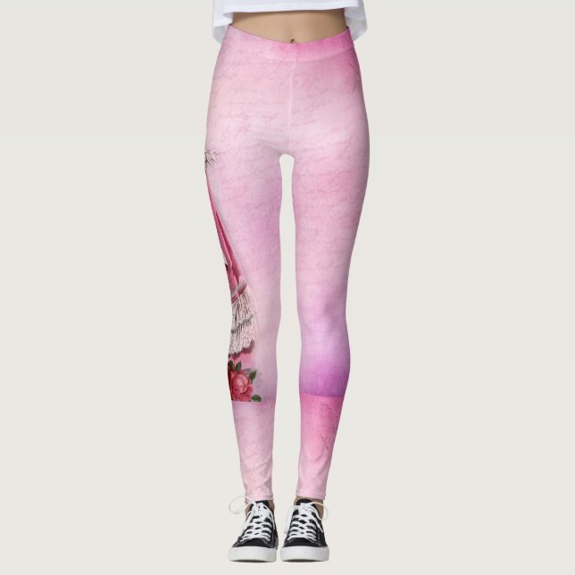 Legging Mulher Vitoriana Rosa (Frente)