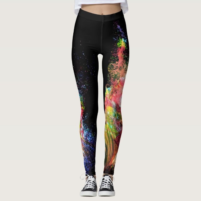 Legging Mulheres coloridas de Stardust Minimalistic do (Frente)