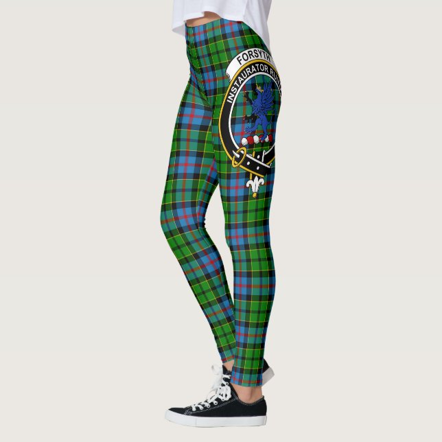 Legging Mulheres com Crista Moderna do Clã Forsyth em Xadr (Esquerda)