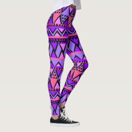 Legging Mulheres de Alta Qualidade, Rosa e Roxo