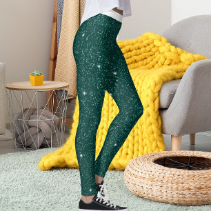 Legging Mulheres Divertidas Branco Verde Azul Listrado Bri