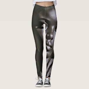 Legging Mulheres "Jasmine" Em Carvão