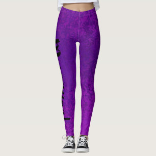 Legging Mulheres roxas da sereia da inscrição de Mermazi