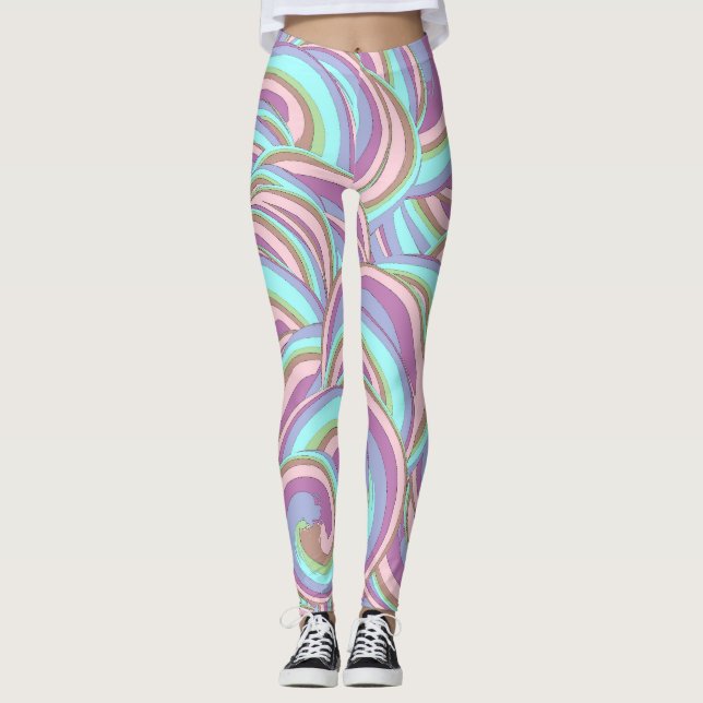 Legging Multicolor Swirls Pattern (Frente)