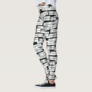 Legging Mummy Wrap Halloween White e Black