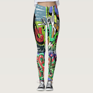 Legging Muro de grafite: Salto Urbano