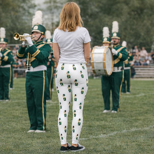 Legging Música de Banda Marcial de Trombone Coelho Verde D