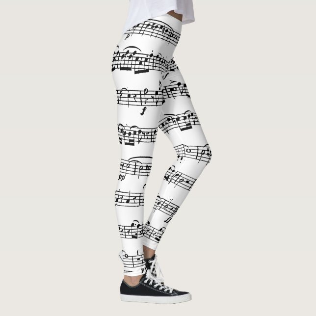 Legging Música de folha em branco (Direita)