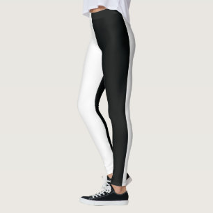 Legging Mydeas Preto e branco com tiras muito largas