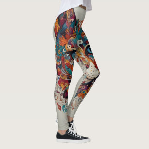 Legging Mystic Boho Feline Mandala