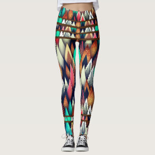Legging Na moda Abstrato de cores de aparência