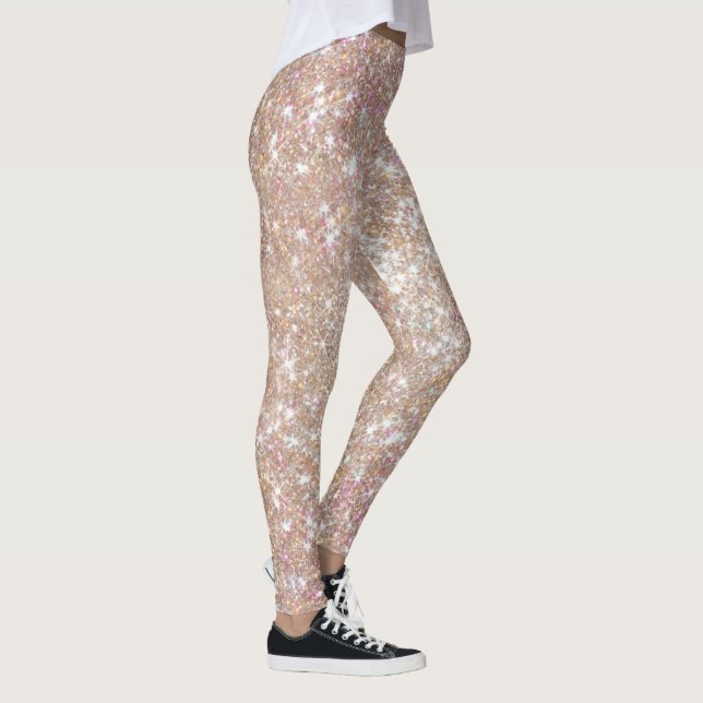 Legging Na moda Champagne Girly Glitter (Direita)