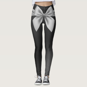 Legging Na moda Cinza Negra Moderna