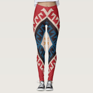 Legging Na moda clássico geométrico de cor gira