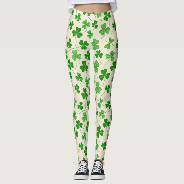 Legging Na moda Clover Leaf (Frente)