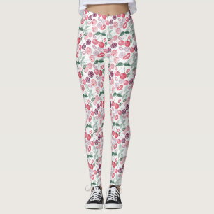 Legging Na moda de fruta de cereja vermelha
