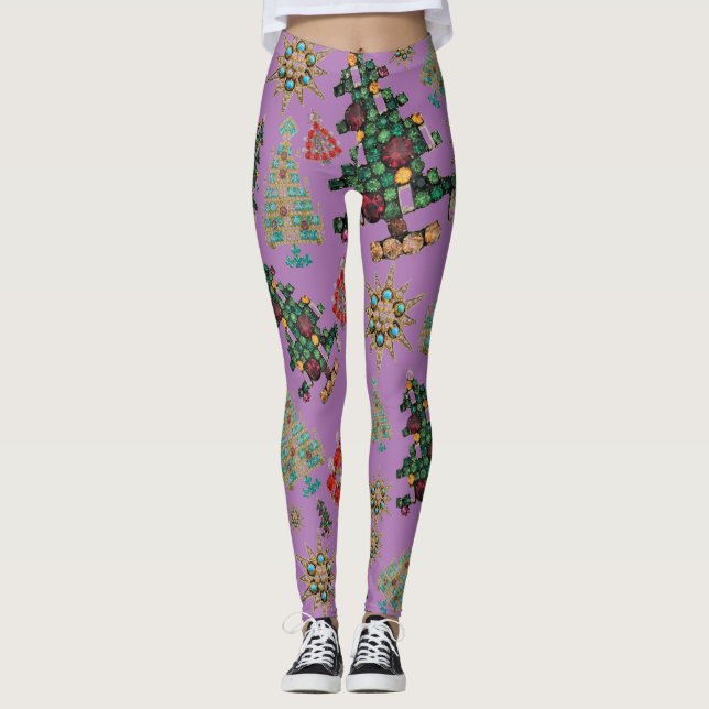Legging Na moda de Natal - Joel de Árvore (Frente)