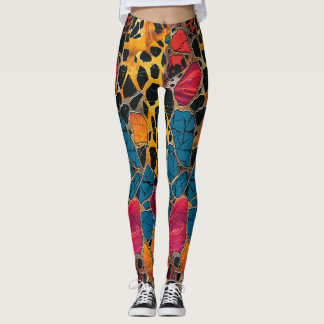 Legging Na moda e Impressão-leopardo-africano confortável
