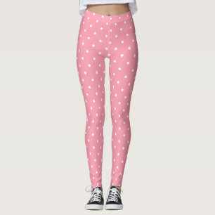 Legging Na moda elegante branco Modish do rosa quente dos