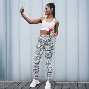 Legging Na moda Geo Line Art