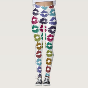Legging Na moda Lábios coloridos #35