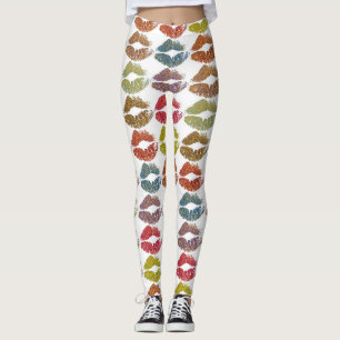 Legging Na moda Lábios coloridos #38