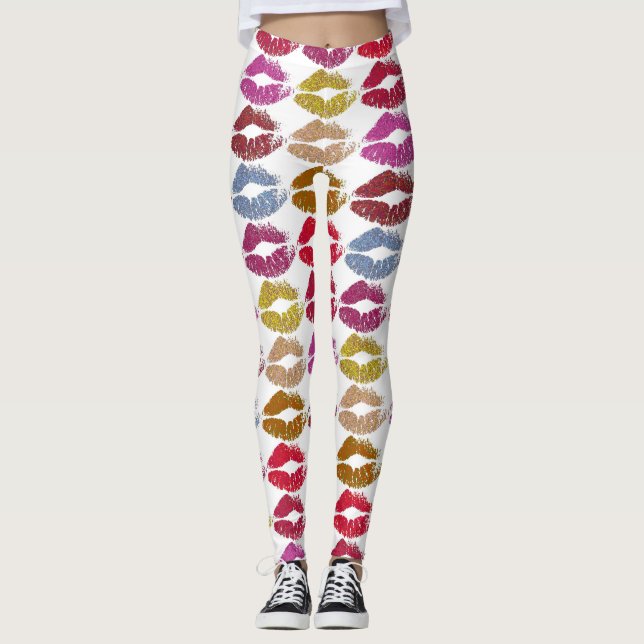 Legging Na moda Lábios coloridos nº 11 (Frente)