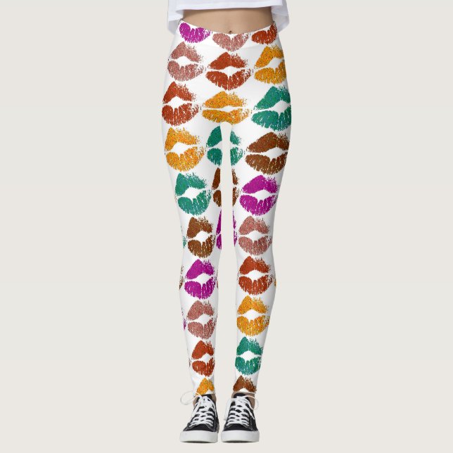 Legging Na moda Lábios coloridos nº 22 (Frente)