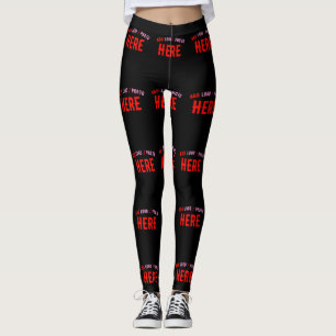 LEGGING NA MODA MODERNO PERSONALIZÁVEL NEGRO VERIFICADO CO