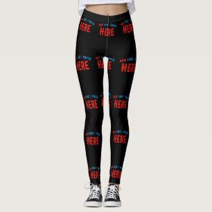 LEGGING NA MODA MODERNO PERSONALIZÁVEL NEGRO VERIFICADO CO