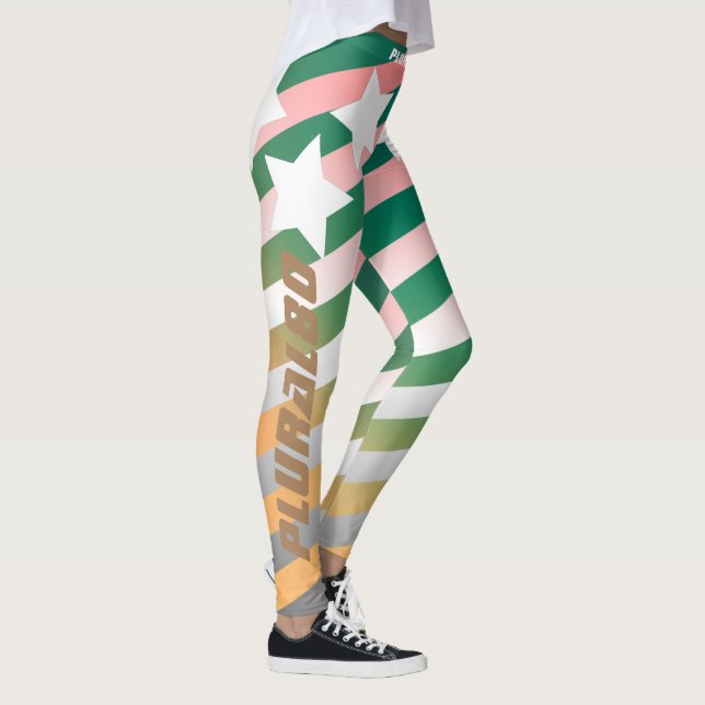 Legging Na moda monograma de estrelas de linha (Direita)