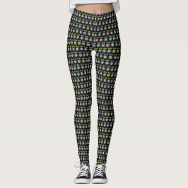 Legging Na moda multicolorido de legendas de flores