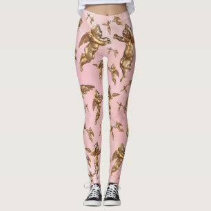 Legging Na moda Ouro Angels Rosa Quartz