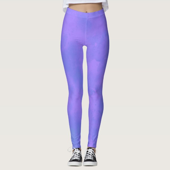 Legging Na moda Tempestade efeito de nuvem Azul (Frente)