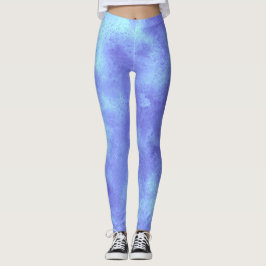 Legging Na moda Tempestade efeito de nuvem Azul