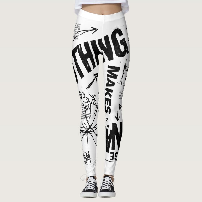 Legging NADA FAZ SENTIDO | Declaração Anti Design Brutalis (Frente)