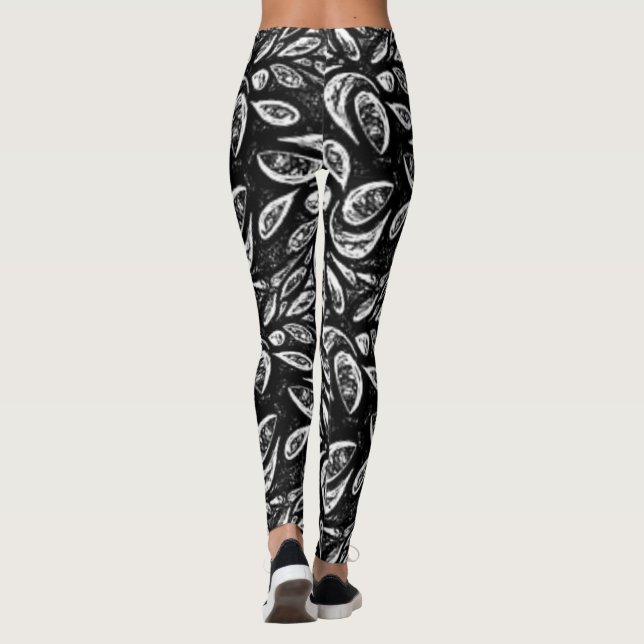 Legging "Nadadores de Pingos Pretos e Brancos" (Verso)