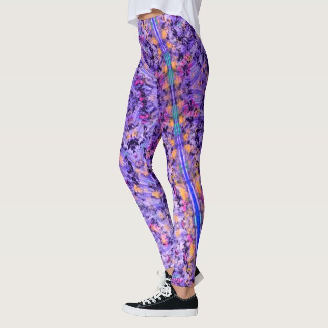 Legging Nadar com coxas de Abstrato Coral (Esquerda)