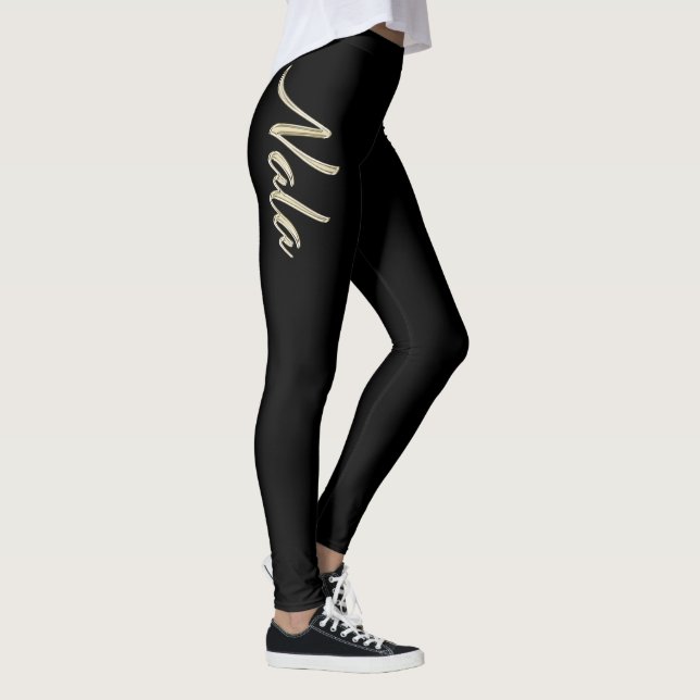 Legging Nala white gold Handwriting Hose (Direita)
