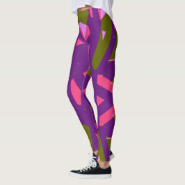 Legging Namorados Yoga Gym de Arte Rosa Púrpura